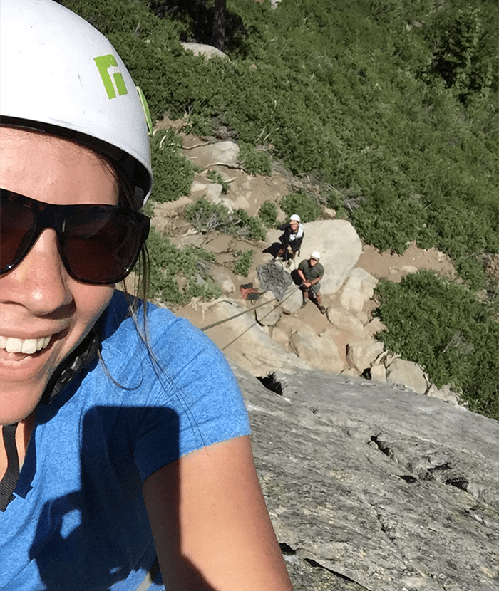 Jessie Rock Climbing selfie