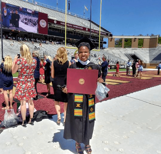 Bianca gets her degree from BC