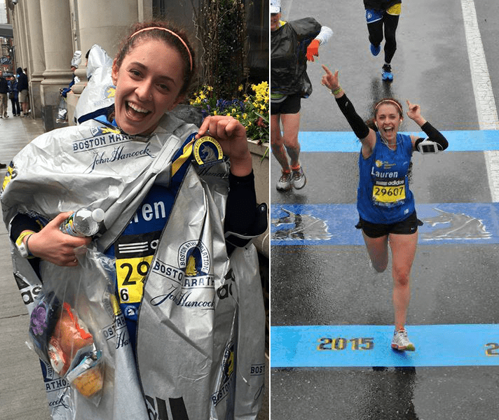 Lauren at the 2015 Boston Marathon