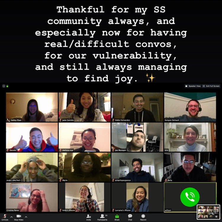 Summer Search Alumni Board Zoom Chat