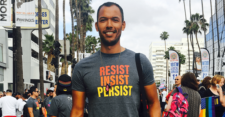 Saul at the LA Resist March