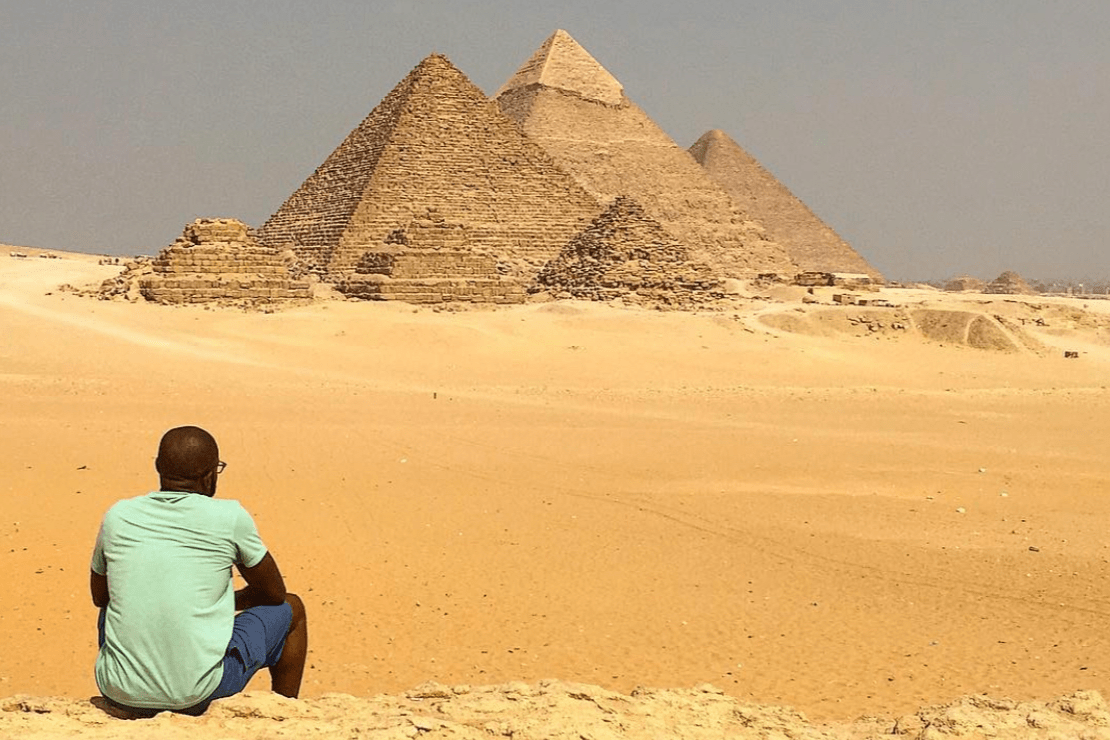 Lawrence Phillips at the Pyramids in Egypt