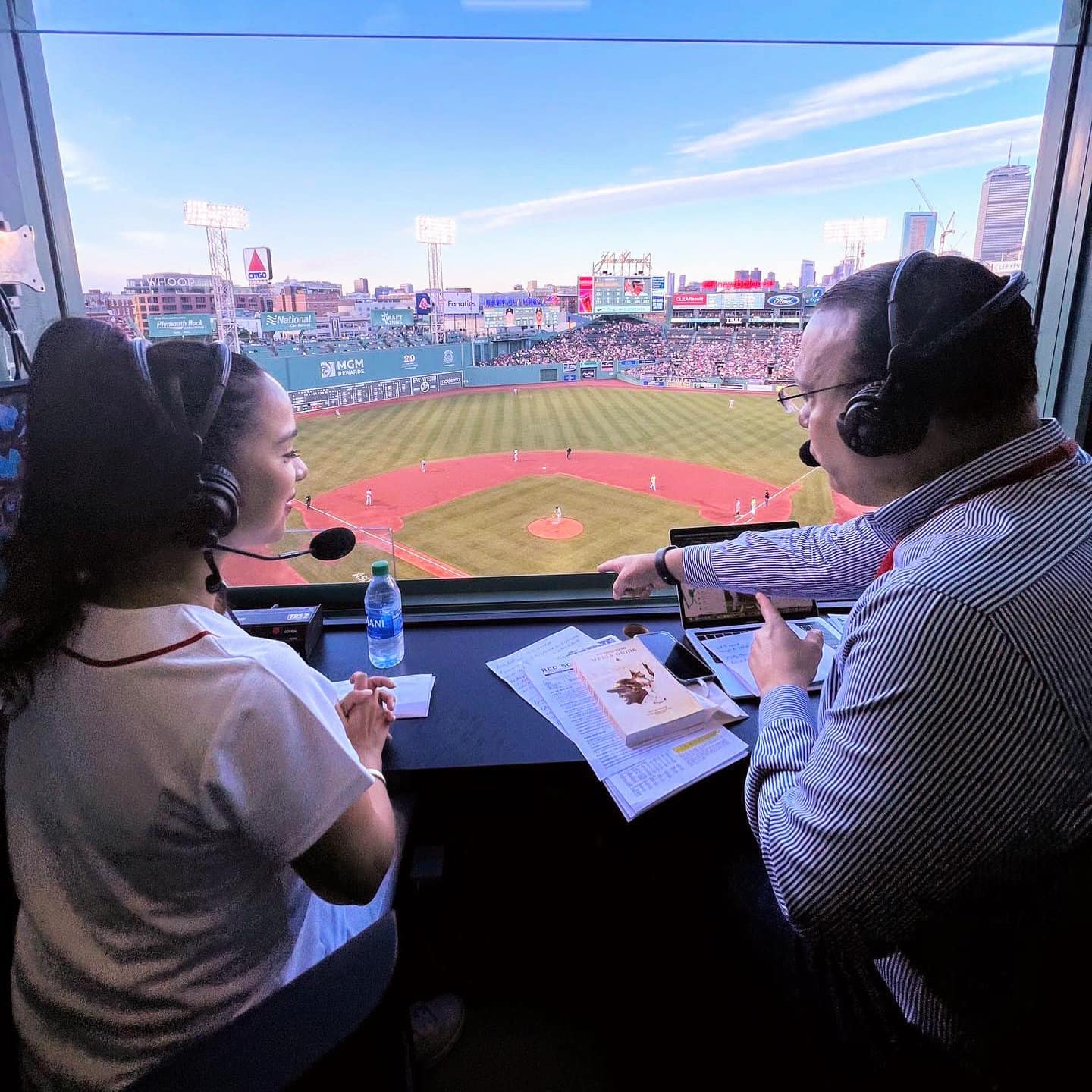 Judith Garcia at Red Sox game