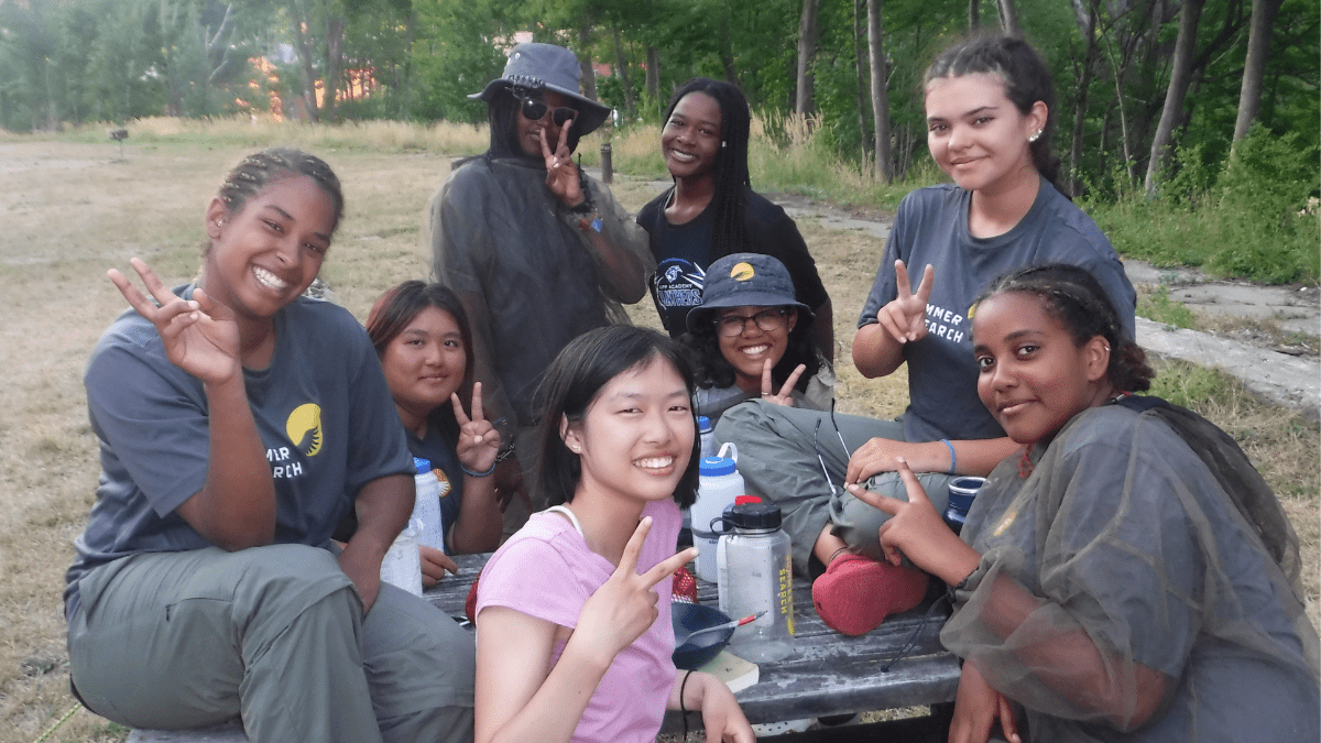 Boston students with Thompson Island Outward Bound